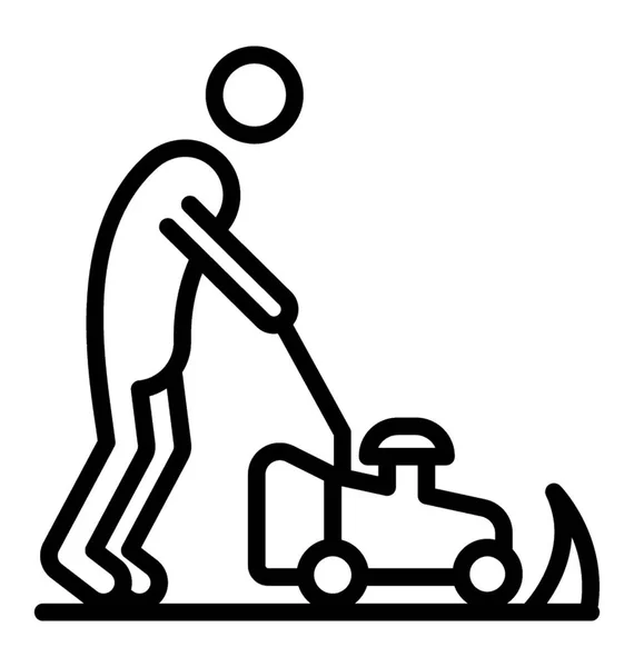 Lawn Mower Icon Design — Stock Vector