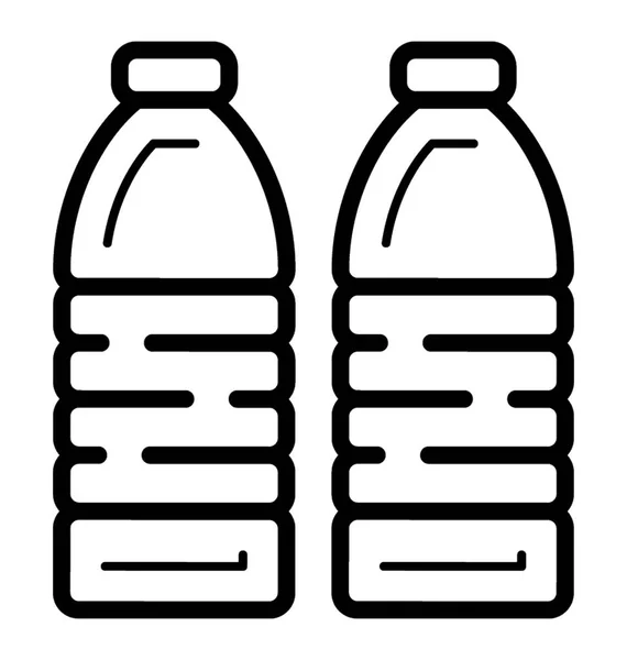 Botella Agua Icono Bebida — Vector de stock