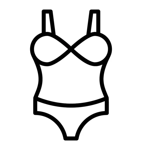 Conception Icône Ligne Maillot Bain — Image vectorielle