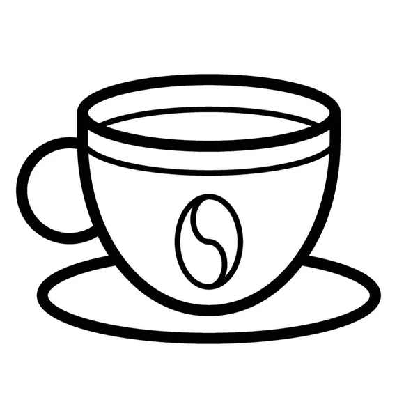 Icono Línea Diseño Café — Vector de stock