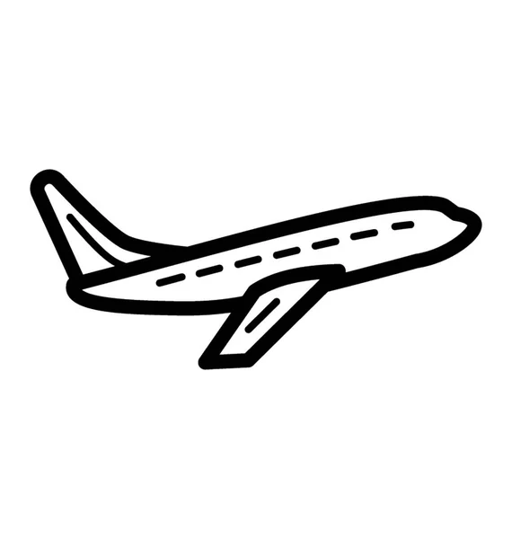 Uçak Havada Uçan Kanatlı Uçan Bir Araç Ile Karakterize — Stok Vektör