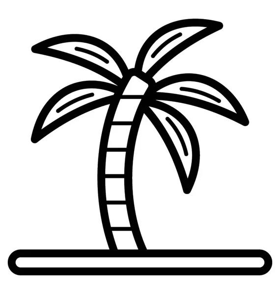 Island Beach Summer Holiday Icon — Stock Vector