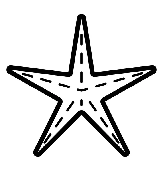 Estrella Mar Animal Marino Icono Vector — Vector de stock