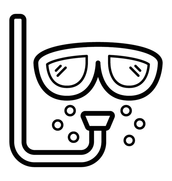 Scuba Maske Symbol Vektor — Stockvektor