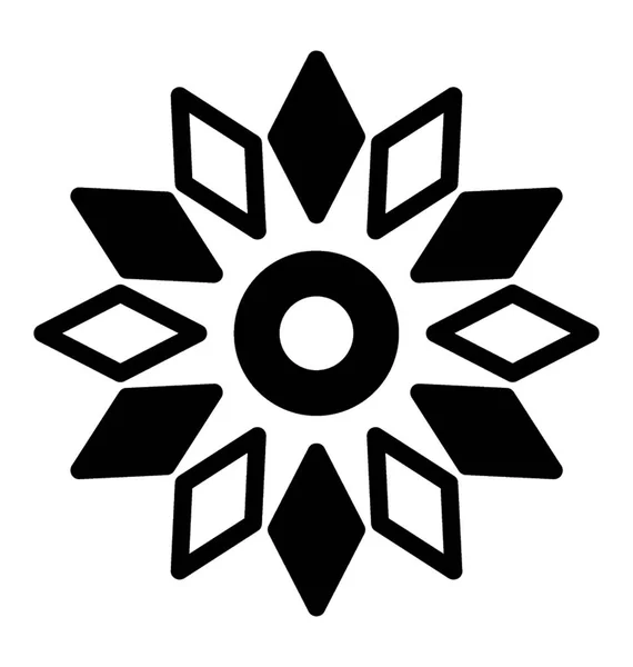 Diseño Icono Patrón Flor Tribal — Archivo Imágenes Vectoriales