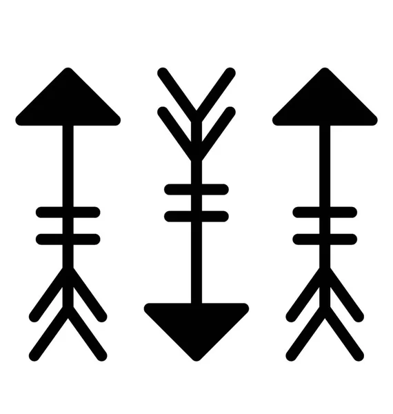 Arrow Symbol Denoting Defense Icon — Stock Vector