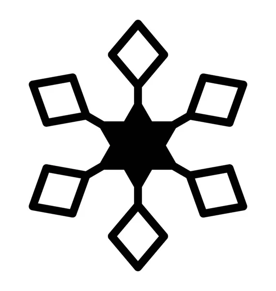 Tribal Flower Pattern Icon Design — Stock Vector