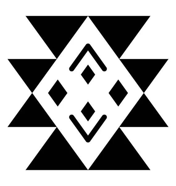 Символ Племени Цветочным Узором — стоковый вектор