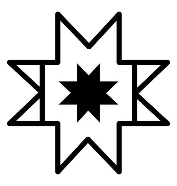 Icono Ornamento Étnico Vector — Vector de stock