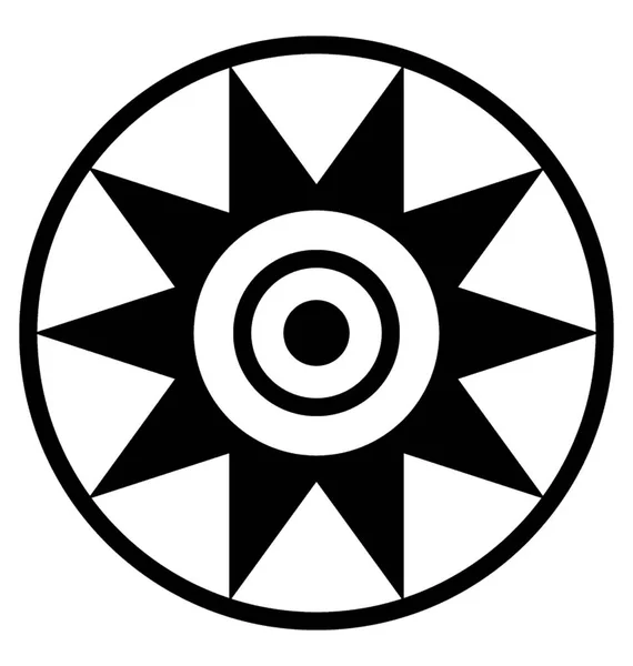 Tribal Symbol Med Blommönster — Stock vektor
