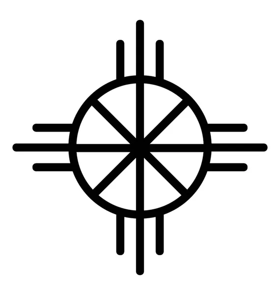 Boho Tribal Ikone Zeilenvektor — Stockvektor