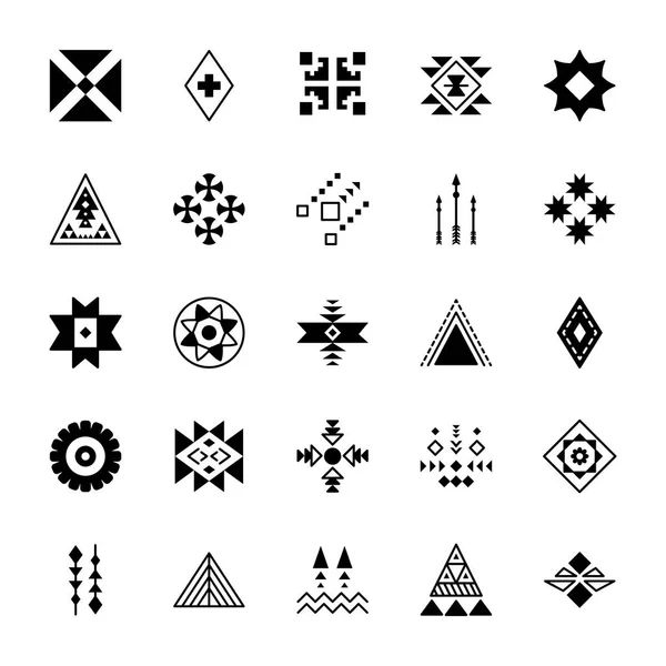 Set Van Tribal Icons Collectie — Stockvector