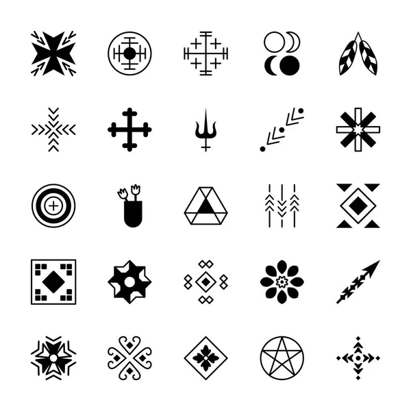 Set Tribal Symbols Collection — Stock Vector