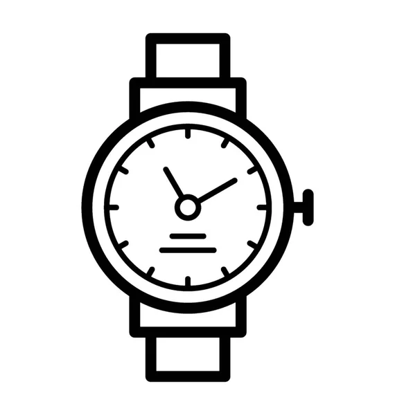 Mode Usure Bracelet Montre Ligne Icône — Image vectorielle