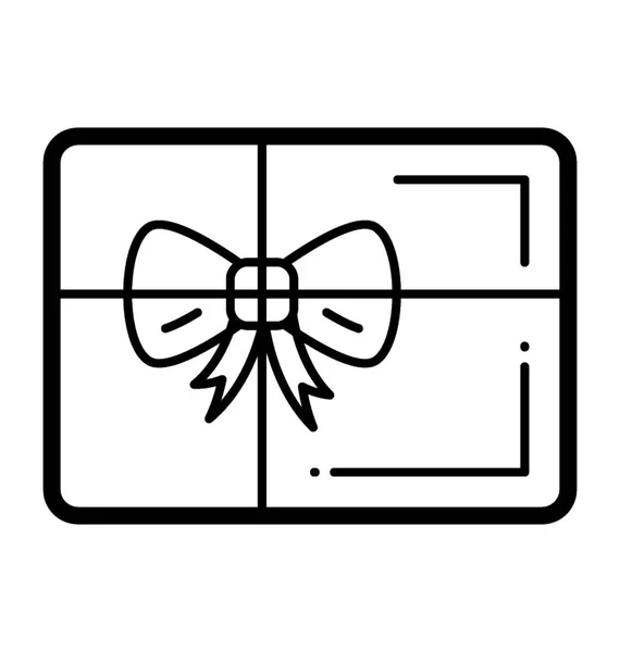 Icono Línea Paquete Regalo — Vector de stock