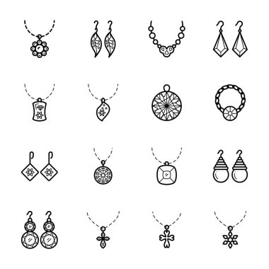 Moda aksesuarları Icons Set