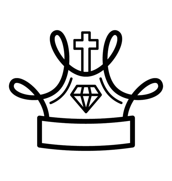 Cross Crown Ikon — Stock vektor