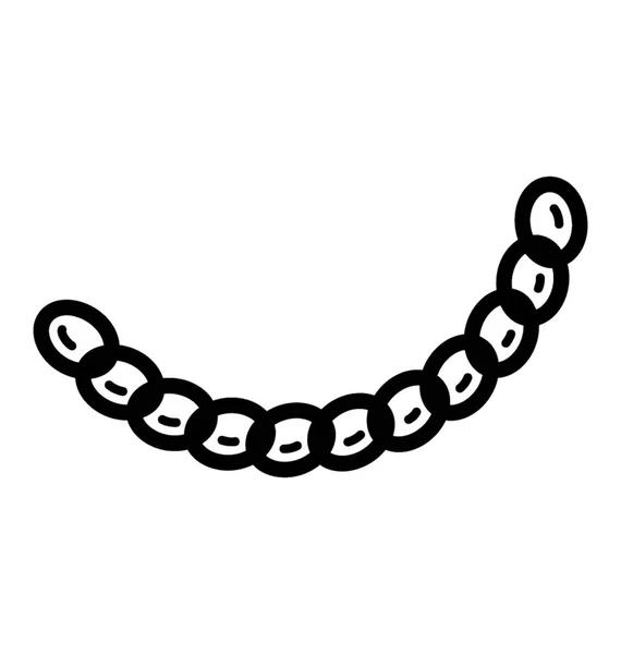 Liniensymbol Eines Kettenarmbands — Stockvektor