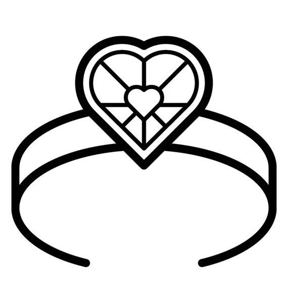 Diseño Banda Forma Corazón — Vector de stock