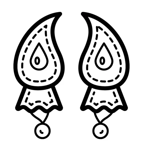 Дизайн Значка Лінії Сережок — стоковий вектор