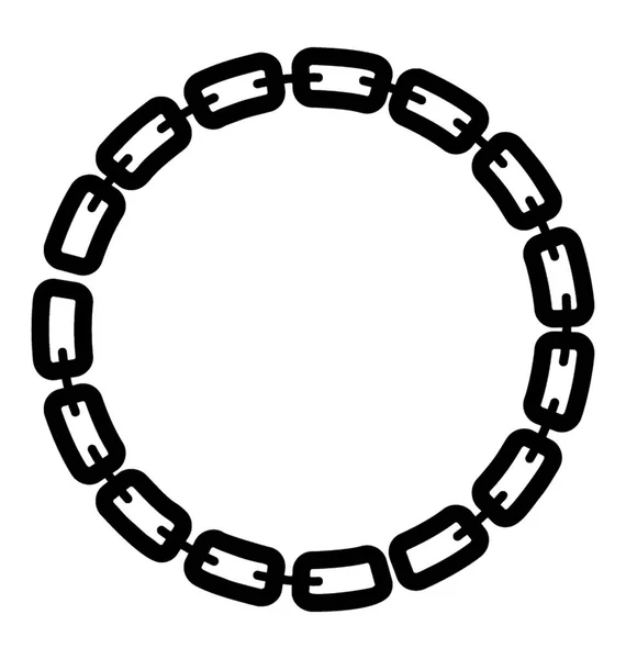 Halskette Linie Vektor Symbol — Stockvektor