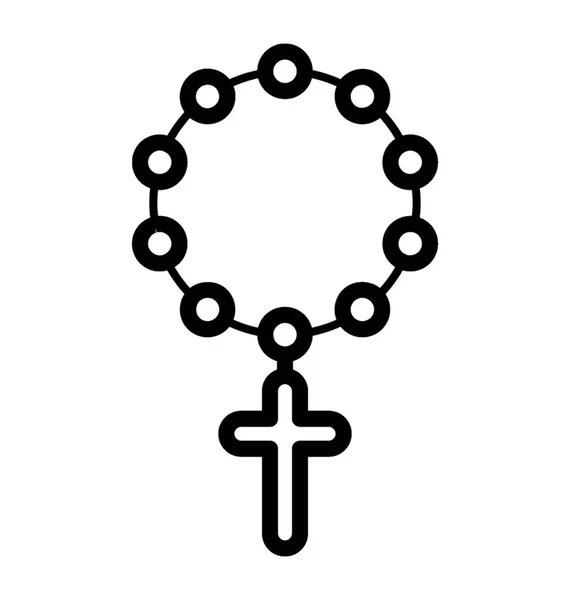 Kreuzanhänger Mit Christlicher Mode — Stockvektor