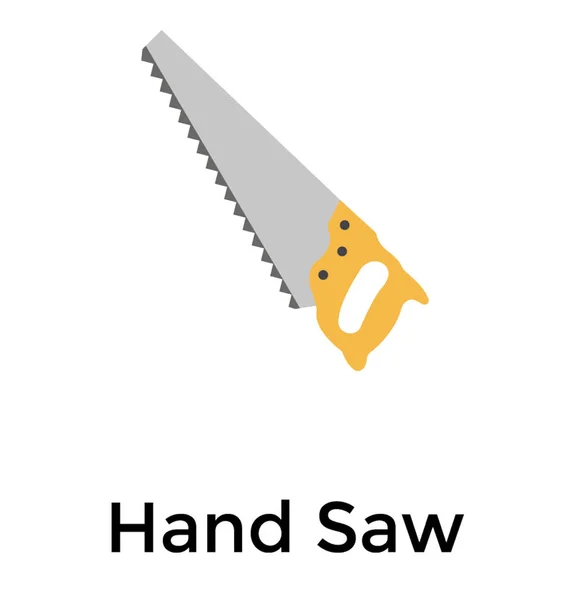 Cutting Tool Saw Flat Icon Vector — Stock Vector