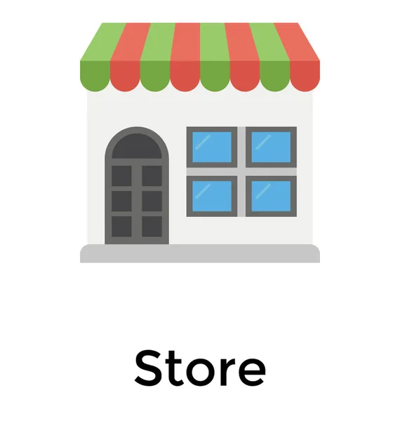Store Flat Icon Design — Stock Vector