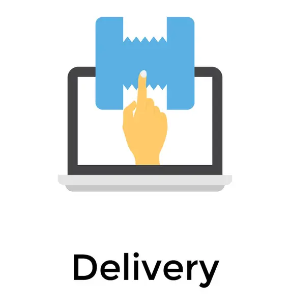 Delivery Service Flat Icon Design — Stock Vector