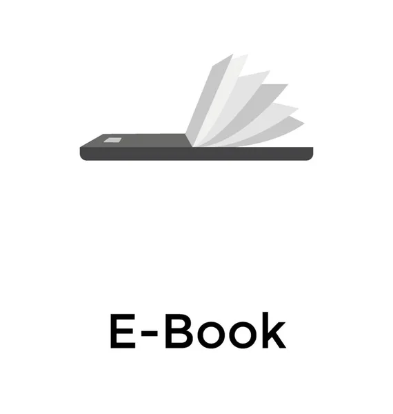 Book Design Ícone Plano —  Vetores de Stock