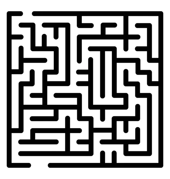 Ikona Čáry Bludiště Labyrint Design — Stockový vektor