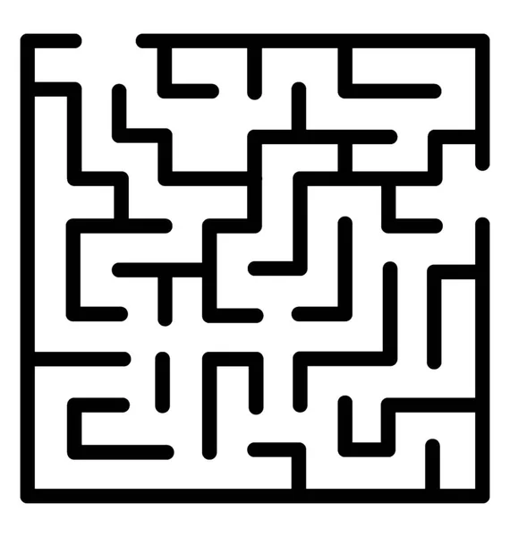 Armadilha Desenho Ícone Linha Labirinto — Vetor de Stock