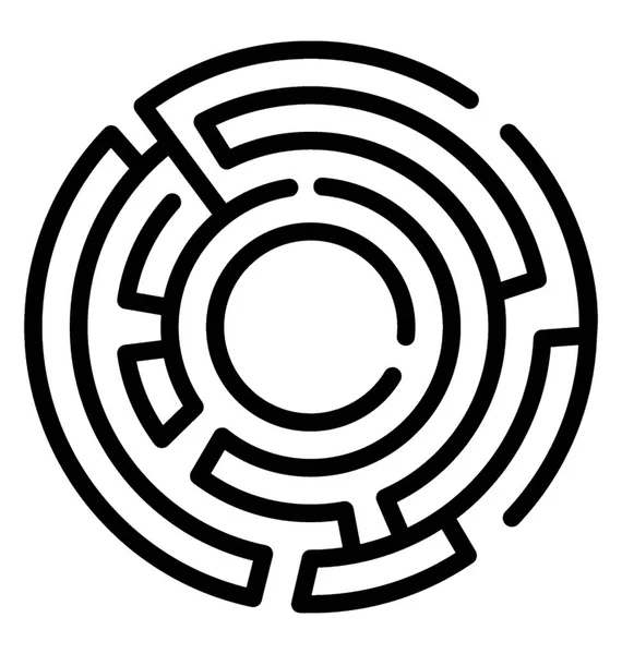 Ícone Linha Labirinto Desenho Labirinto — Vetor de Stock