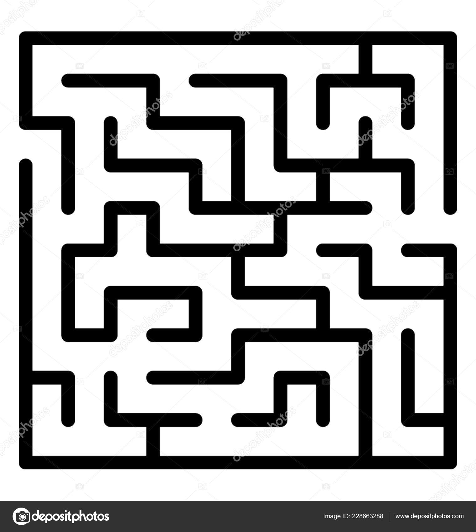 Icone Linha Labirinto Desenho Labirinto Vetores De Stock C Prosymbols 228663288