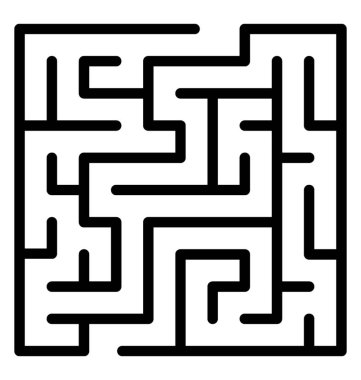 Bir labirent, labirent tasarım satırı simgesi 
