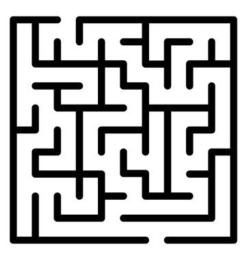 Klasik labirent satır simge vektör