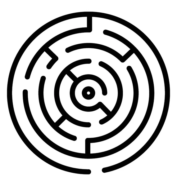 Ícone Linha Labirinto Desenho Labirinto — Vetor de Stock