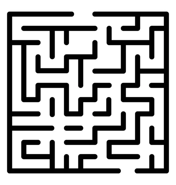 Line Icon Maze Labyrinth Design — Stock Vector