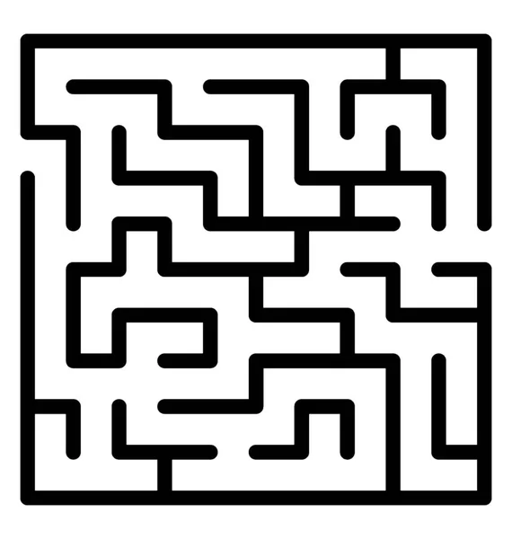 Liniensymbol Eines Labyrinths Labyrinthdesign — Stockvektor