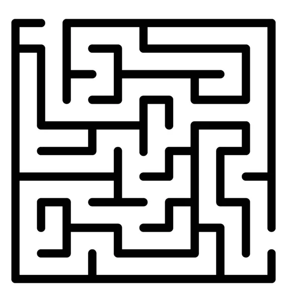 Conception Icône Ligne Labyrinthe Piège — Image vectorielle