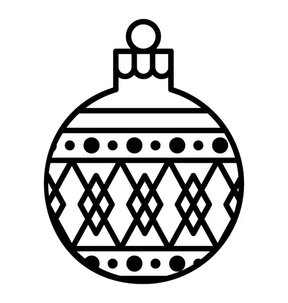 Dekoratif Noel Küre Parti Ekipman Simgesi — Stok Vektör