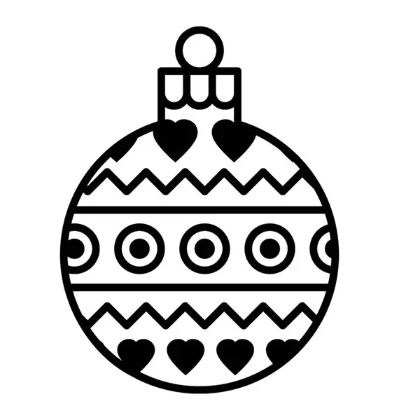 Decorative Christmas Globe Party Equipment Icon — Stock Vector