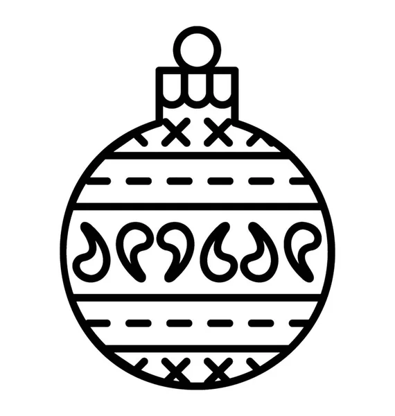 Decorative Christmas Globe Party Equipment Icon — Stock Vector