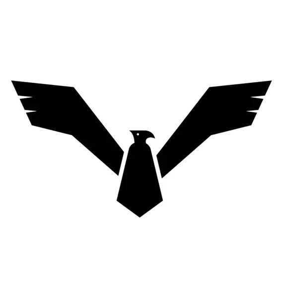 Projeto Ícone Sólido Hawk Conceito Águia — Vetor de Stock