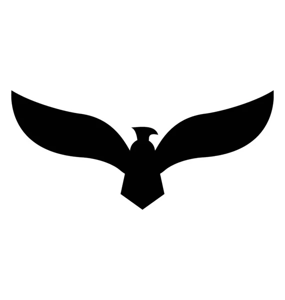 Icône Solide Conception Logo Aigle Faucon — Image vectorielle