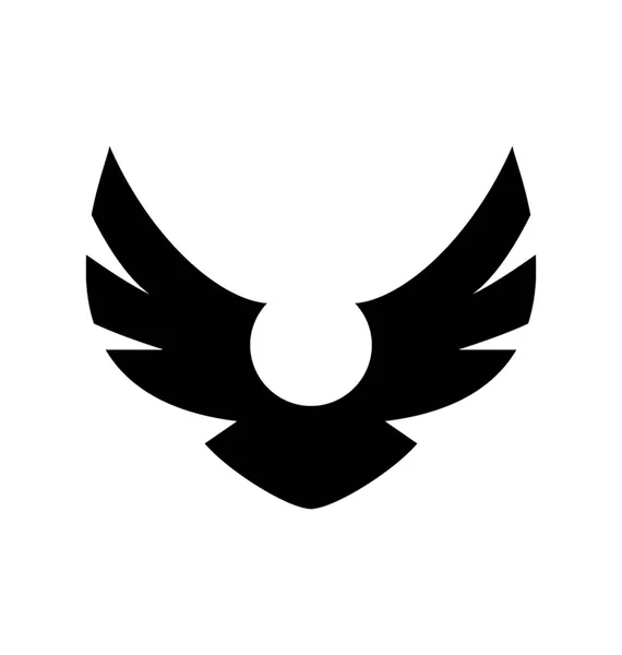 Diseño Del Logotipo Del Águila Icono Sólido Halcón — Archivo Imágenes Vectoriales
