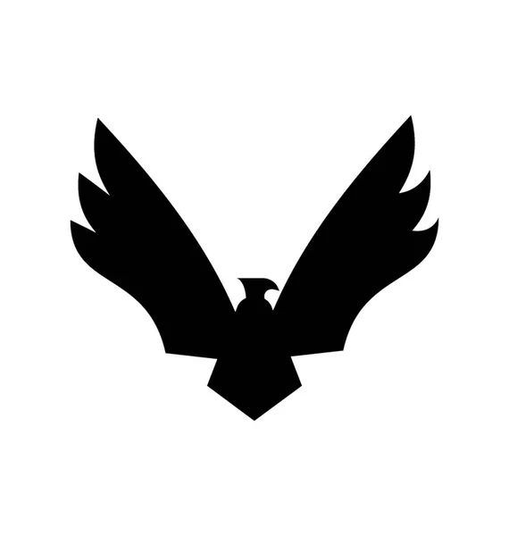 Hawk Stałe Ikona Designu — Wektor stockowy