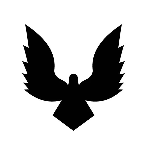 Дизайн Логотипу Eagle Суцільна Ікона Яструб — стоковий вектор