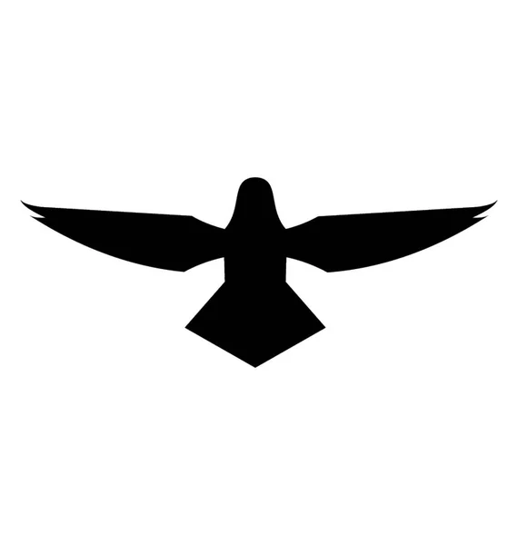 Projeto Ícone Sólido Hawk Conceito Águia —  Vetores de Stock