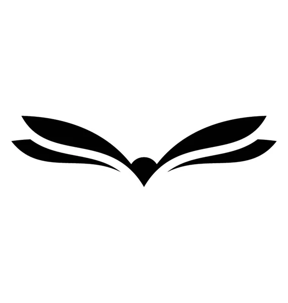Adler Emblem Solides Ikonendesign — Stockvektor